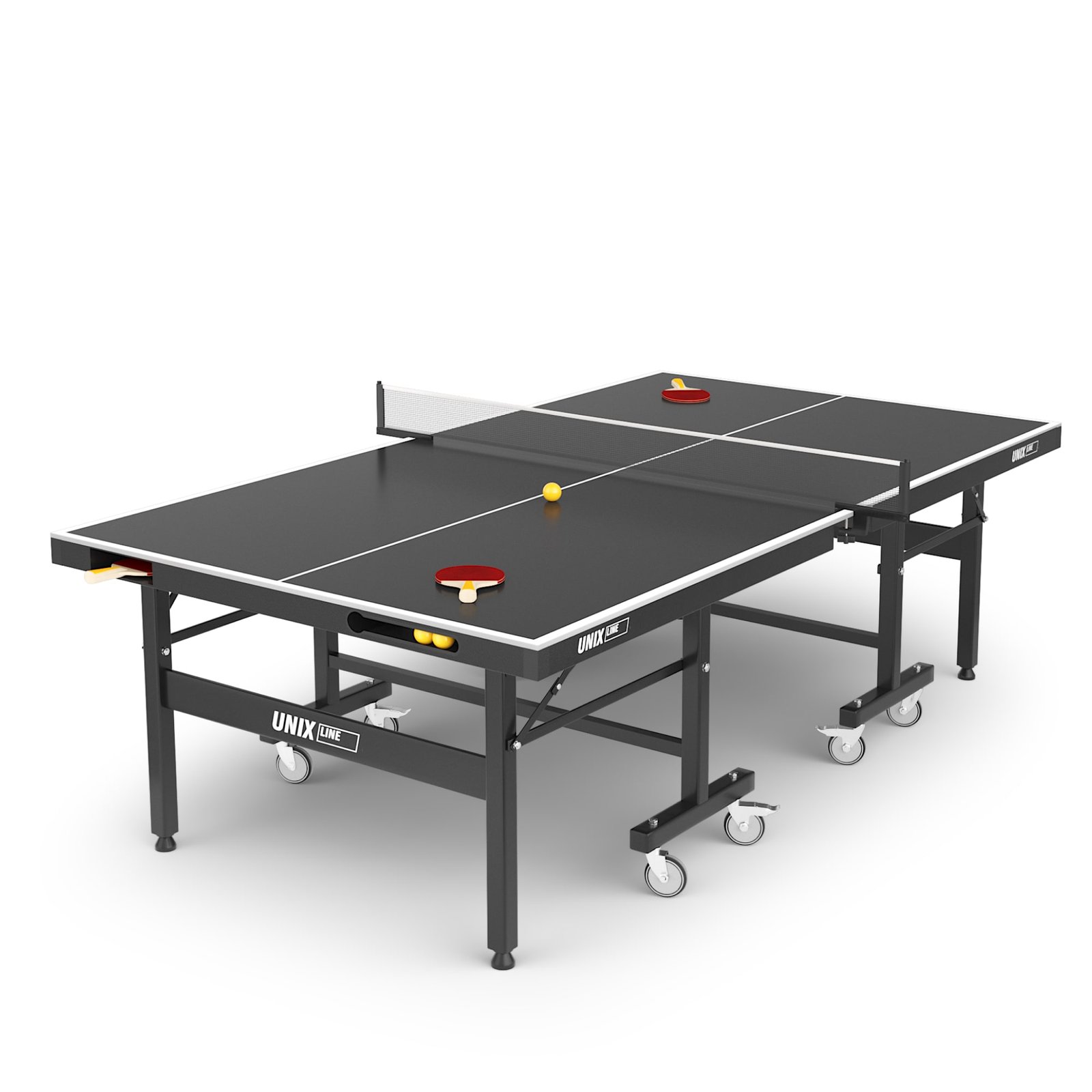 Всепогодный теннисный стол UNIX Line для улицы Extra Outdoor 6 мм ACP, черный
