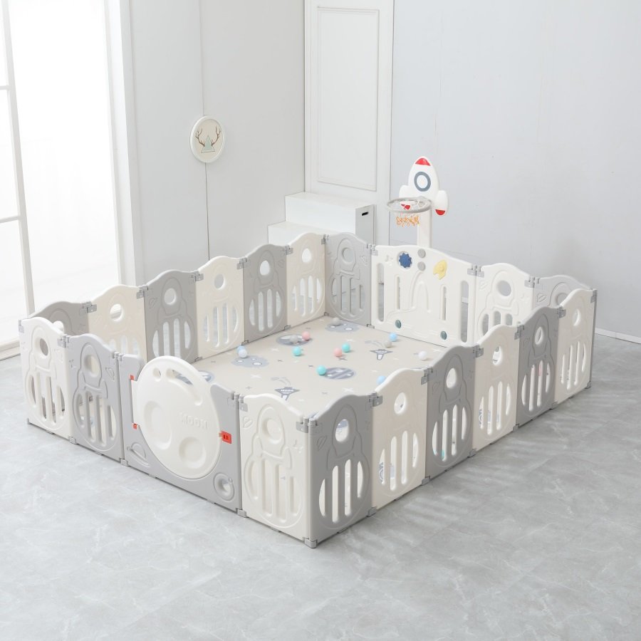 Манеж UNIX Kids Supreme Space / Премиальный 200x240 см серый