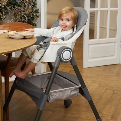 Стул для кормления UNIX Kids Classic / Классик серый