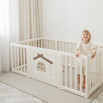Большой детский игровой манеж UNIX Kids Classic Tree House / Классик домик на дереве 150 x 180 см бежевый